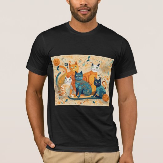 落ち着いたネコのトリブレンドTシャツ Tシャツ (正面)