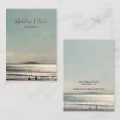 落ち着いたビーチシーンネックレス表示  名刺 (正面/裏面)