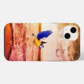 落ち着いたビーチシーンバードシー iPhoneケース (裏面横)