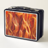 落ち着いたベーコン保デコールでパーソナライズ メタルランチボックス (裏面)