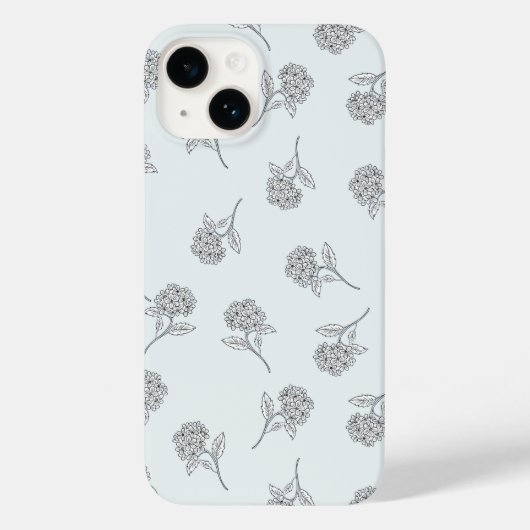 落ち着いたボタニカル柄 ソフトグレー Case-Mate iPhoneケース (裏面)