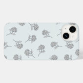 落ち着いたボタニカル柄 ソフトグレー Case-Mate iPhoneケース (裏面 (横))