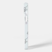 落ち着いたボタニカル柄 ソフトグレー Case-Mate iPhoneケース (裏面 / 左)