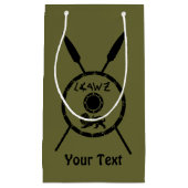 落ち着いたマカビーの盾と槍 スモールペーパーバッグ (正面)