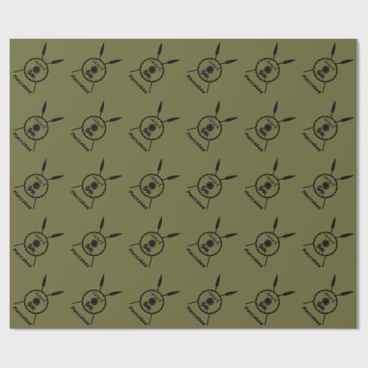 落ち着いたマカビーの盾と槍 ラッピングペーパー (フラット)