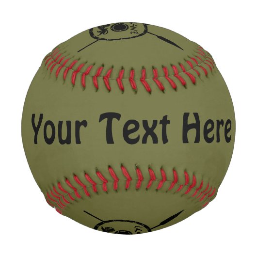 落ち着いたマカビーの盾と槍 野球ボール (裏面)