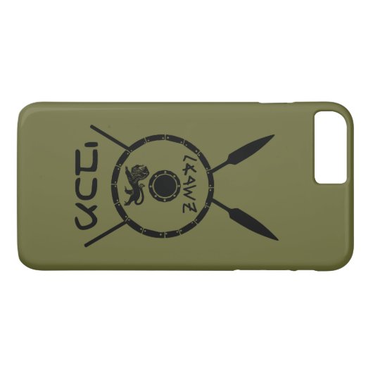 落ち着いたマカビーの盾と槍 Case-Mate iPhoneケース (裏面(横))