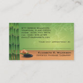 落ち着いたマッサージおよびスパのアポイントメント 予約カード (裏面)