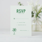 落ち着いたミントヤシの木 出欠カード (スタンド正面)