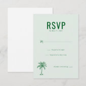 落ち着いたミントヤシの木 出欠カード (正面/裏面)