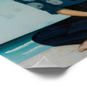 落ち着いたヨガポーズ ポスター (角)