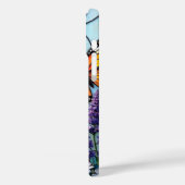 落ち着いたラバンダーと蝶のステンドグラス Case-Mate iPhoneケース (裏面 / 左)