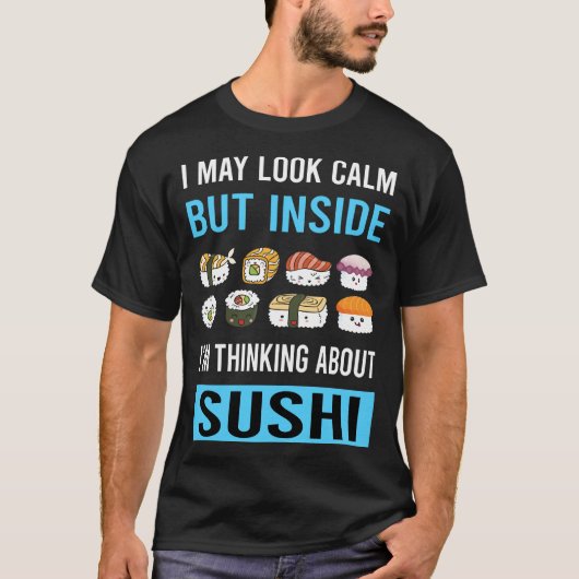 落ち着いた寿司づくりに見る Tシャツ (正面)