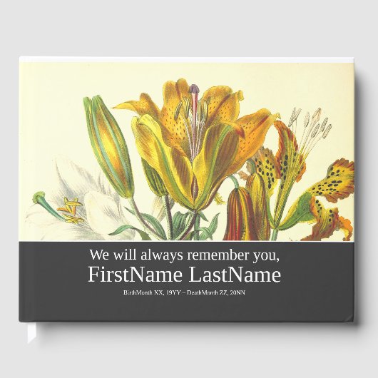 落ち着いた尊敬すべきウェイクサービスのゲストブック ゲストブック (正面)