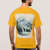 落ち着いた山脈 Tシャツ (裏面)