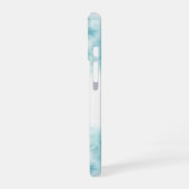 落ち着いた抽象的な水彩画のスマホケース iPhone 16ケース (左側面)