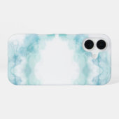 落ち着いた抽象的な水彩画のスマホケース iPhone 16ケース (裏面横)