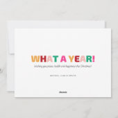 落ち着いた明るい家族おもしろい写真クリスマス シーズンカード (裏面)