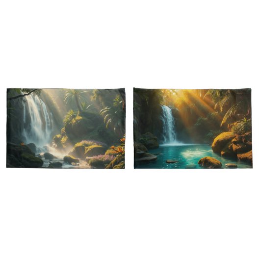 落ち着いた水路を持つ枕 枕カバー (バックセット)