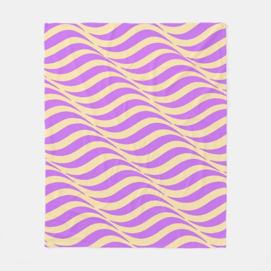 落ち着いた波 フリースブランケット (正面)