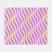 落ち着いた波 フリースブランケット (正面(横))