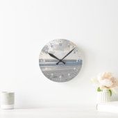 落ち着いた海 ラウンド壁時計 (ホーム)