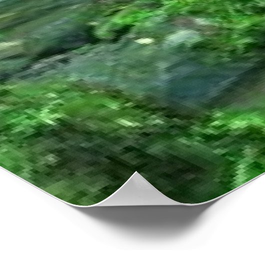 落ち着いた滝 ポスター (角)