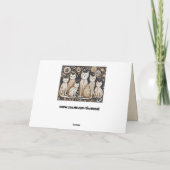 落ち着いた猫のグリーティングカード カード (裏面)