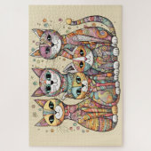 落ち着いた猫のパズル ジグソーパズル (縦)