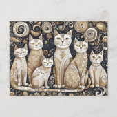 落ち着いた猫はがき ポストカード (正面)