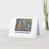 落ち着いた猫2グリーティングカード カード (裏面)