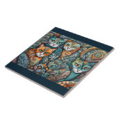 落ち着いた猫2タイル タイル (側面)