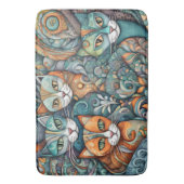 落ち着いた猫2バスマット バスマット (正面縦)