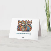 落ち着いた猫3 greeting card カード (裏面)
