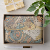 落ち着いた猫4ティッシュペーパー 薄葉紙 (ギフト)