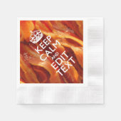 落ち着いた目の詰まる保ベーコンでこれをパーソナライズ 縁ありカクテルナプキン (正面)