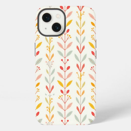 落ち着いた秋のストライプ iPhoneケース (裏面)