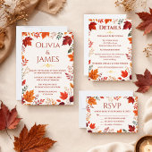 落ち着いた秋の紅葉デザイン ギフトタグ