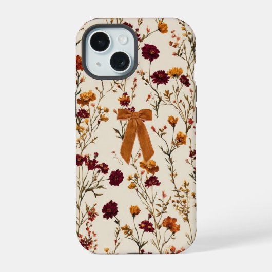 落ち着いた秋の雰囲気のスマホケース iPhone 15ケース (裏面)