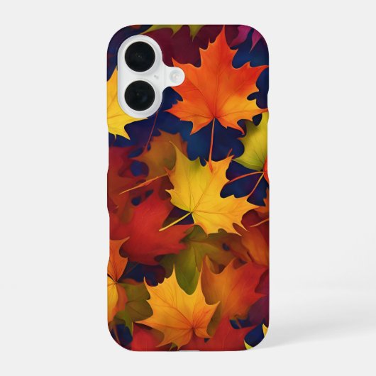 落ち着いた紅葉 iPhone 16ケース (裏面)