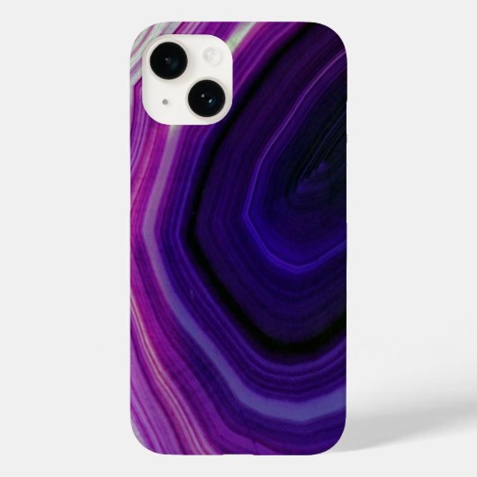 落ち着いた紫色のジオード Case-Mate iPhoneケース (裏面)