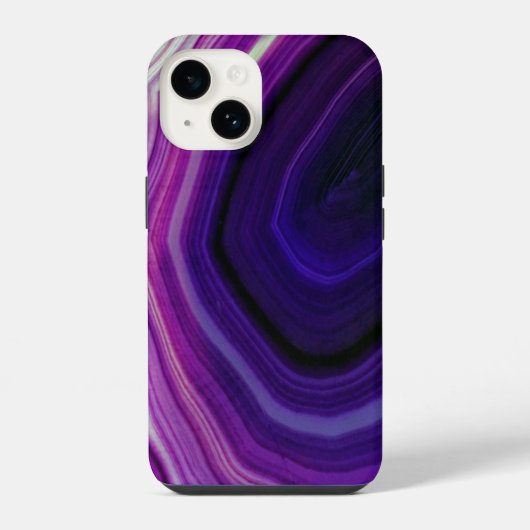 落ち着いた紫色のジオード iPhoneケース (裏面)