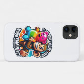 落ち着いた自信のある猿 iPhone / iPad カバー (裏面(横))
