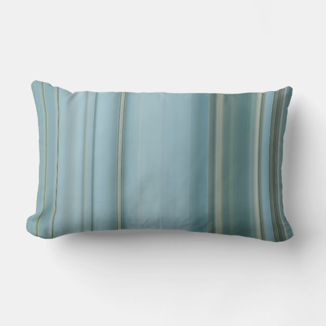 落ち着いた色のストライプ アウトドアクッション (正面)