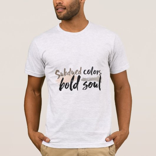 落ち着いた色はっきりした、魂 Tシャツ (正面)