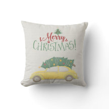 落ち着いた色合いのクリスマスカーとツリー