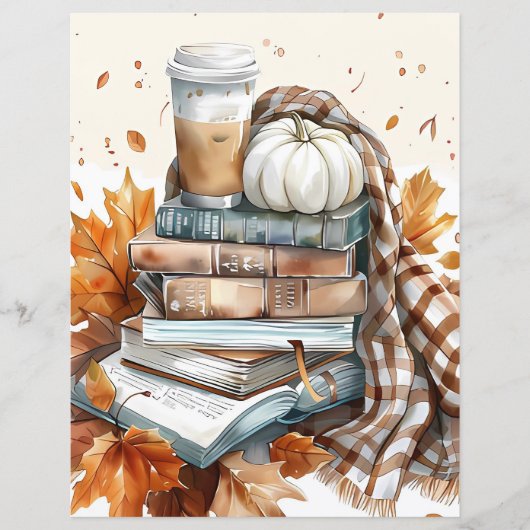 落ち着いた色合いの秋のトマトスクラップブッキングペーパー (正面)