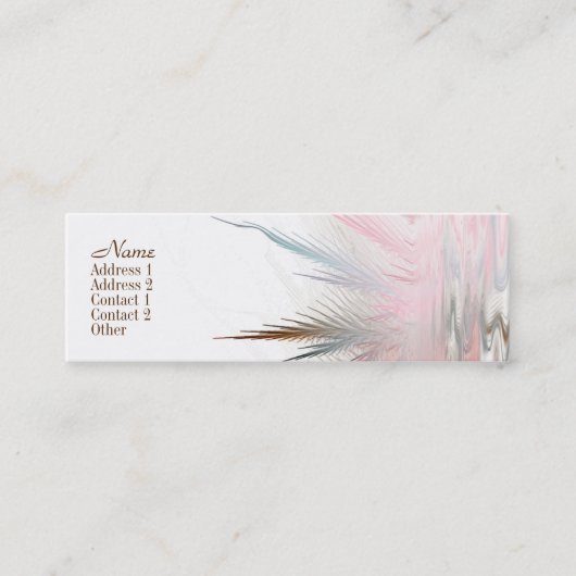 落ち着いた芸術の細い名刺 スキニー名刺 (正面)