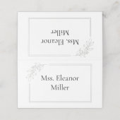 落ち着いた贅沢さが漂うサージグリーンの結婚式の席札 プレイスカード (外部開封)