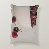 落ち着いた赤いさくらんぼの静物写真 アクセントクッション (裏面(縦))
